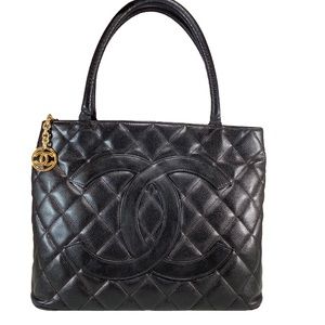CHANEL Caviar Leather Medallion Bag